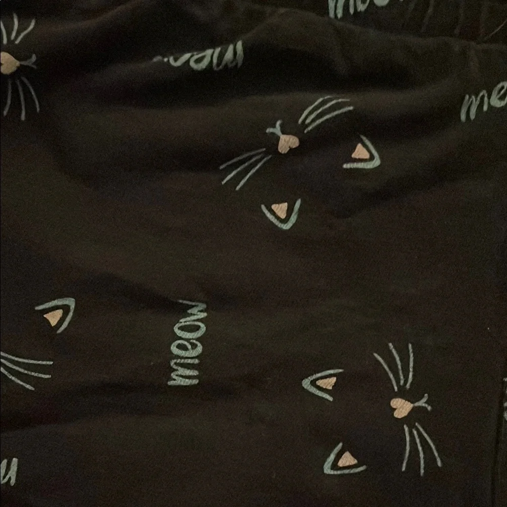 Justice Black Cat Print Kids Girls Shorts